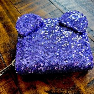 Purple Sequin Mickey Loungefly Wallet -Disney Parks Official